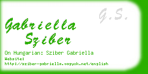 gabriella sziber business card